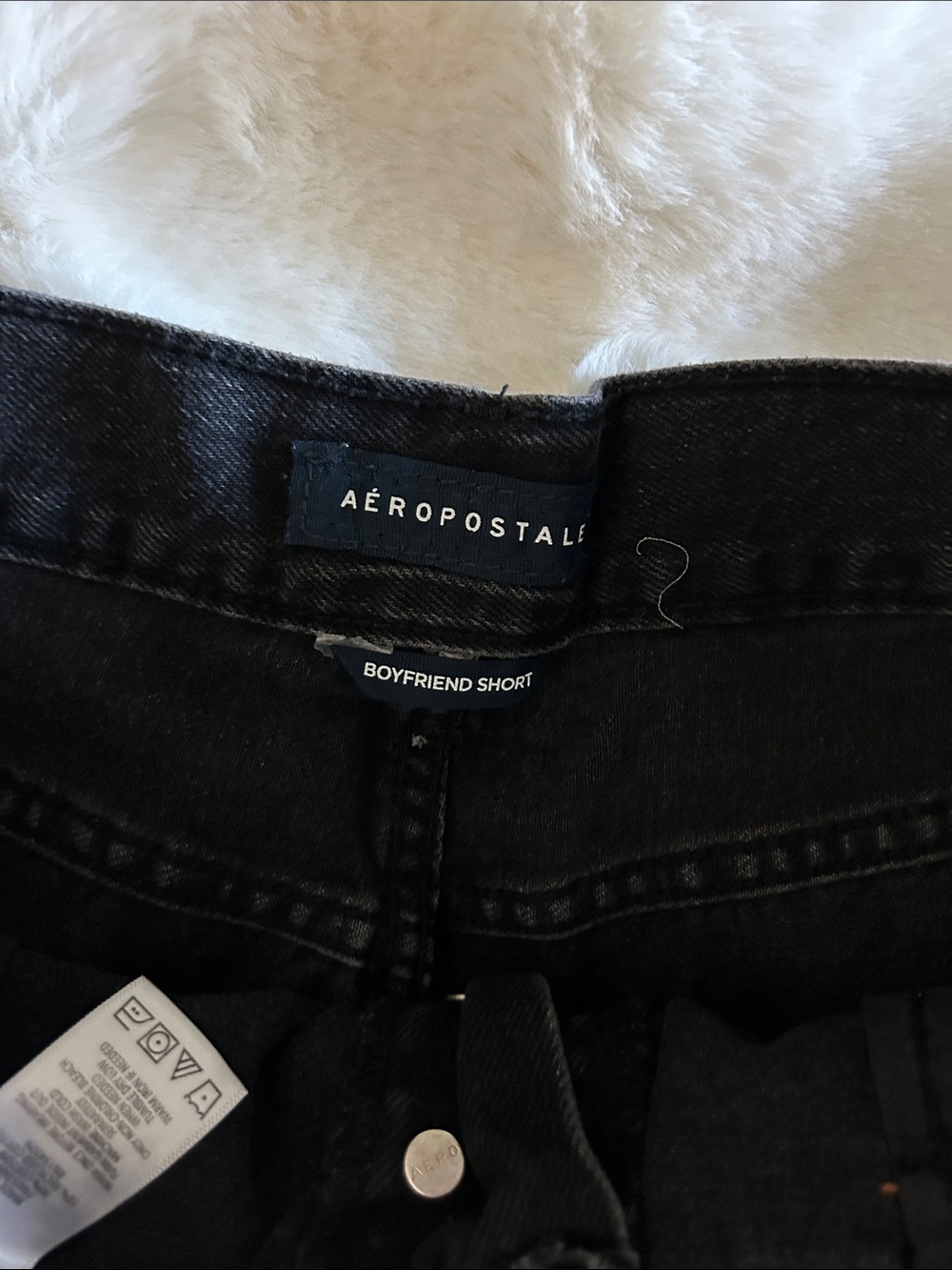 Distressed Black Denim Women's Shorts - Picture 4 of 6